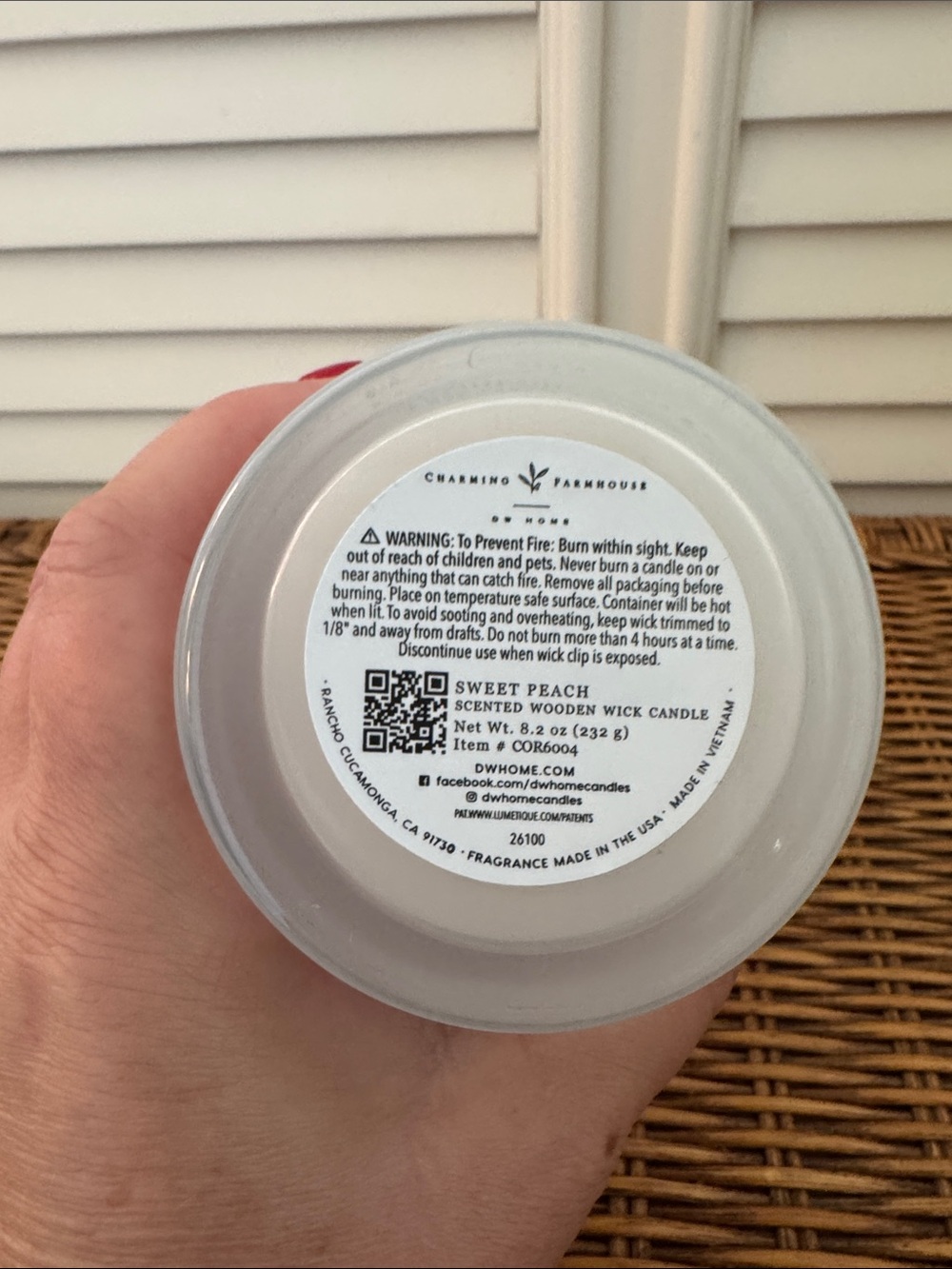 DW Home Sweet Peach Scented Jar Candle - Picture 4 of 4